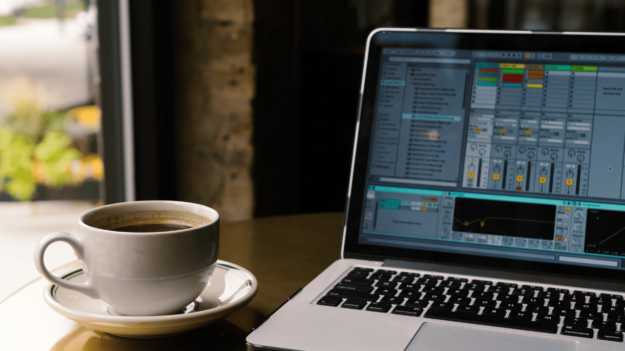 A music maker using Ableton Live to write songs and make beats