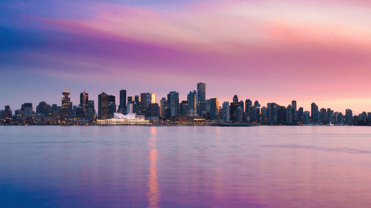 A panoramic view of Vancouver, home to many music production schools